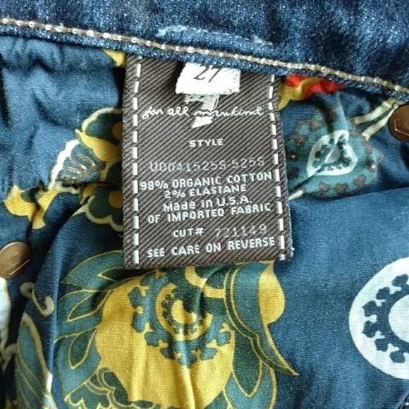 7 for all Mankind Womens Blue Gwenevere Super Skinny 5 Pocket Jeans Size 27 - Picture 9 of 10